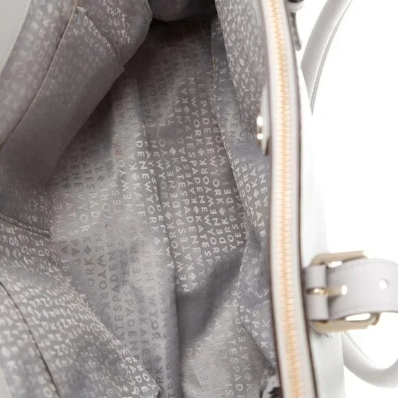 Kate Spade NY Charlotte Street Reena Tote Bag Stone Ice Gray Shoulder Purse - Picture 8 of 16